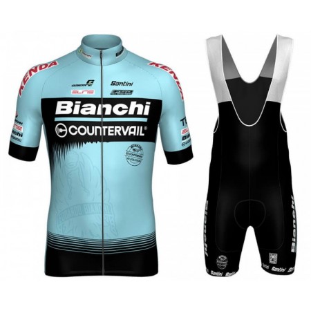 Tenue Cycliste et Cuissard à Bretelles 2018 Bianchi Countervail N001